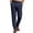 Navy, variant on Men's Regular Fit Dress Pants Expandable Waist Slacks for Work Casual Business Flat Front Mens Wrinkle Free Comfort Stretch Pants Black L