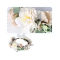 thumbnail image 2 of Diadema de flores bohemias, corona para el pelo, guirnalda Floral, corona, tocado de Halo con cinta, fiesta, Festival de boda, 2 of 4