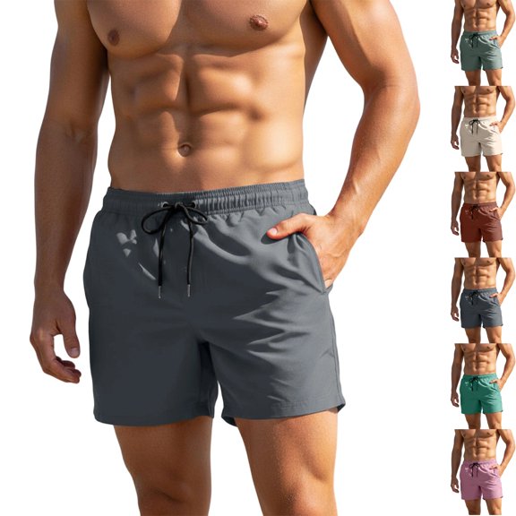 Men's Athletic Shorts 4-Way Stretch Quick Dry Workout Running Short Pants, 5" Inseam Summer Casual Lightweight Breathable Performance Activewear