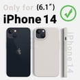 thumbnail image 4 of for iPhone 14 Phone Case,[Military Shockproof Protection] Liquid Silicone Case with [Soft Anti-Scratch Microfiber Lining] Camera & Screen Protection 6.1 inch Slim Thin Cover（Stone, 4 of 7