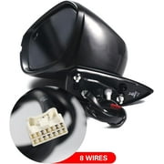 Left Driver Side Mirror for 2022-2024 Honda Civic Power Power Heated Lamp BSM Door Mirror for 2022 2023 2024 2024 Honda Civic Accessory, Black