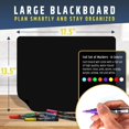 thumbnail image 3 of HMMAGNETS Magnetic Wall Board, Large Black Dry Erase Board for Fridge with Neon Markers, 17.5"x13.5", 3 of 8