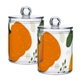 thumbnail image 2 of Cute Pumpkins Leaves Thanksgiving Translucent Plastic Cans Storage Canisters with Lid Set of 4, 2 of 7