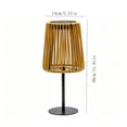 thumbnail image 3 of Yrmaups Lampe Extérieure Style Rattan Alimentée par Solar pour Cour, Éclairage de Table Étanche, Lampe d'Ambiance Portable pour Balcon, Patio, Jardin, Terrasse, 3 of 7