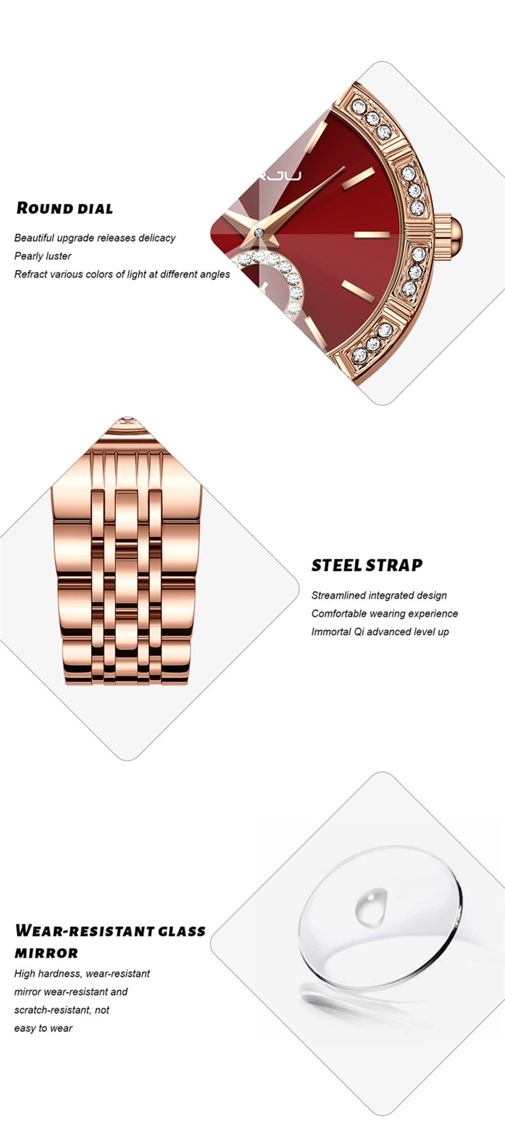 Women Watch Fashion Gold Diamond Analog Quartz Female Watch for Women Luxury Dress Ladies Stainless Steel Waterproof Wrist Watches