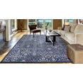 thumbnail image 4 of Concord Global Trading Concord Global Jefferson Collection Athens Area Rug Navy/Ivory/Grey 5'3"x7'3" 5' x 8' Dining Room, 4 of 4