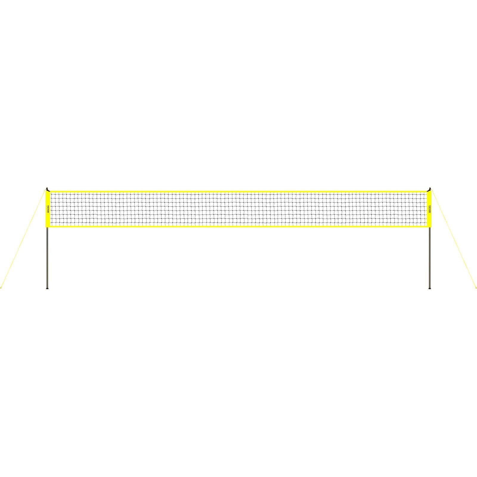Outdoor Portable Volleyball Net System, Adjustable Height Steel Poles, Professional Volleyball Set with PVC Volleyball, Pump, Carrying Bag, Heavy Duty Volleyball Net for Backyard, Beach, Lawn
