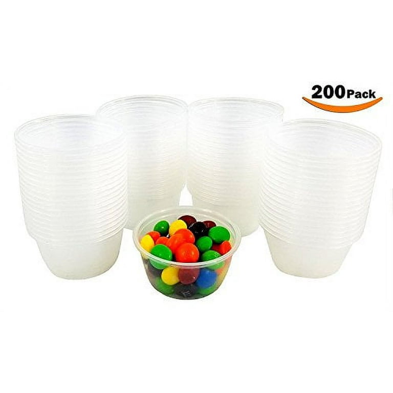 2 oz. Disposable Translucent Portion Food Cups (Souffle Cups/Jello Shot Cups)  Pack of 200 (NO LIDS) - Walmart.com