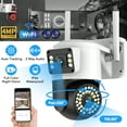 thumbnail image 3 of 4MP Dual Lens Wireless IP Camera, 2.4GHz & WiFi Camera Outdoor PTZ Smart Home Security IR Cam IP66 Waterproof, 3 of 12