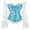 Blue, variant on Breezora Floral Embroidered Corset Top For Women Retro Lace-Up Bustier With Boned Structure Bodycon Shaperwear Elegant Style L Size White