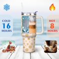 thumbnail image 4 of Christmas 40 OZ Coffee Tumbler with Handle Rust Resistant Christmas Snowflake Ball Cup Modern Tumbler for Holiday Accessories Camping Outdoor for Mom Wife Teacher Neighbor, 4 of 6
