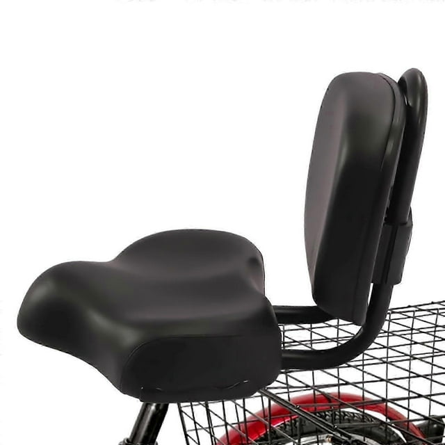 Tricycle Saddle Seat with Backrest, Extra Wide Soft Cushion Bike Seat