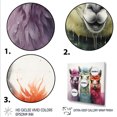 thumbnail image 3 of Designart "Family Portrait of Cheerful Alpacas III" Animals Framed Wall Art Decor - Modern Blue Parrot Bedroom Framed Canvas Wall Art, 3 of 6