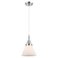 thumbnail image 5 of 447-1P-BB-G41 Innovations Lighting Cone - 1 Light Cord Hung Mini Pendant-7.75 Inch Wide and 11.13 Inch Tall-Brushed Brass Finish-Matte White Glass, 5 of 7