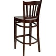 thumbnail image 5 of Flash Furniture 2 Pk. HERCULES Series Vertical Slat Back Mahogany Wood Restaurant Barstool, 5 of 8