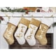 thumbnail image 3 of Medias de Navidad personalizadas con nombre, medias familiares con monograma de terciopelo dorado, regalo de Navidad, 1 unidad, 3 of 4