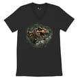 thumbnail image 5 of T-Rex Jungle V-Neck T-shirt Roaring Dinosaur Dino Tropical Attack Cretaceous Predator Tyrannosaurus Jurassic Tee, 5 of 7