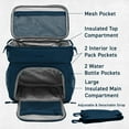 thumbnail image 5 of Bentgo Prep Deluxe Multimeal Bag - Premium Insulation with Water-Resistant Exterior & Interior, Holds 5 Meals, Keeps Meals Warm or Cool for up to 8 Hrs - Great for All Day Meal Prep (Navy Blue), 5 of 7