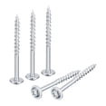 thumbnail image 1 of Uxcell 8 x 2 Pouces Vis Rondes pour Tête de Rondelle - 150 Pcs - Vis Torx/étoile en Bois, Argent, 1 of 1