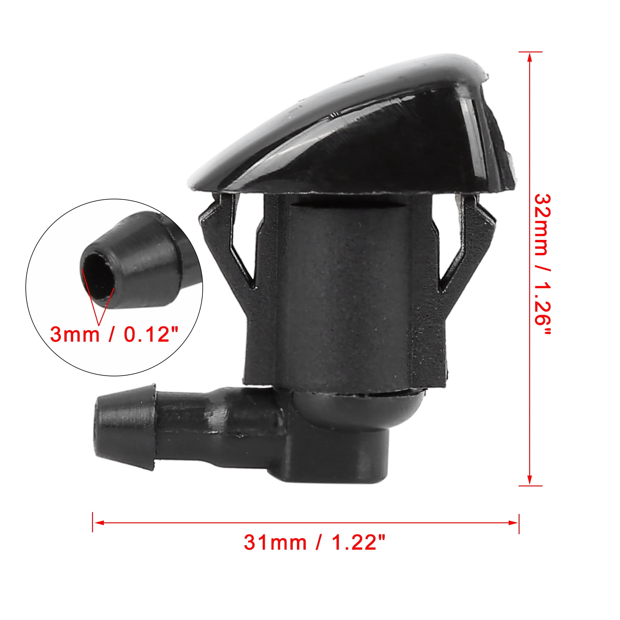 Unique Bargains Windshield Wiper Washer Nozzle for GMC Acadia for Chevrolet Traverse 2pcs