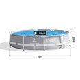 thumbnail image 2 of INTEX Prism Metal Frame 10' x 30" Above Ground Swimming Pool and Filter Pump, 2 of 11