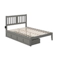 thumbnail image 3 of AFI Tahoe Full Storage Solid Wood Bed with USB Turbo Charger in Gray, 3 of 8