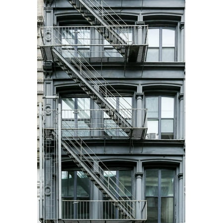 Apartment building exterior, New York City, NY, USA SoHo Print Wall Art By Julien
