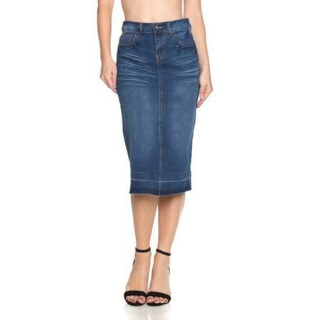 walmart plus size denim skirts for women