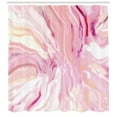 thumbnail image 3 of Ambesonne Marble Print Shower Curtain, Watercolors Mixed, 69"Wx84"L, Magenta Coral Cream, 3 of 3