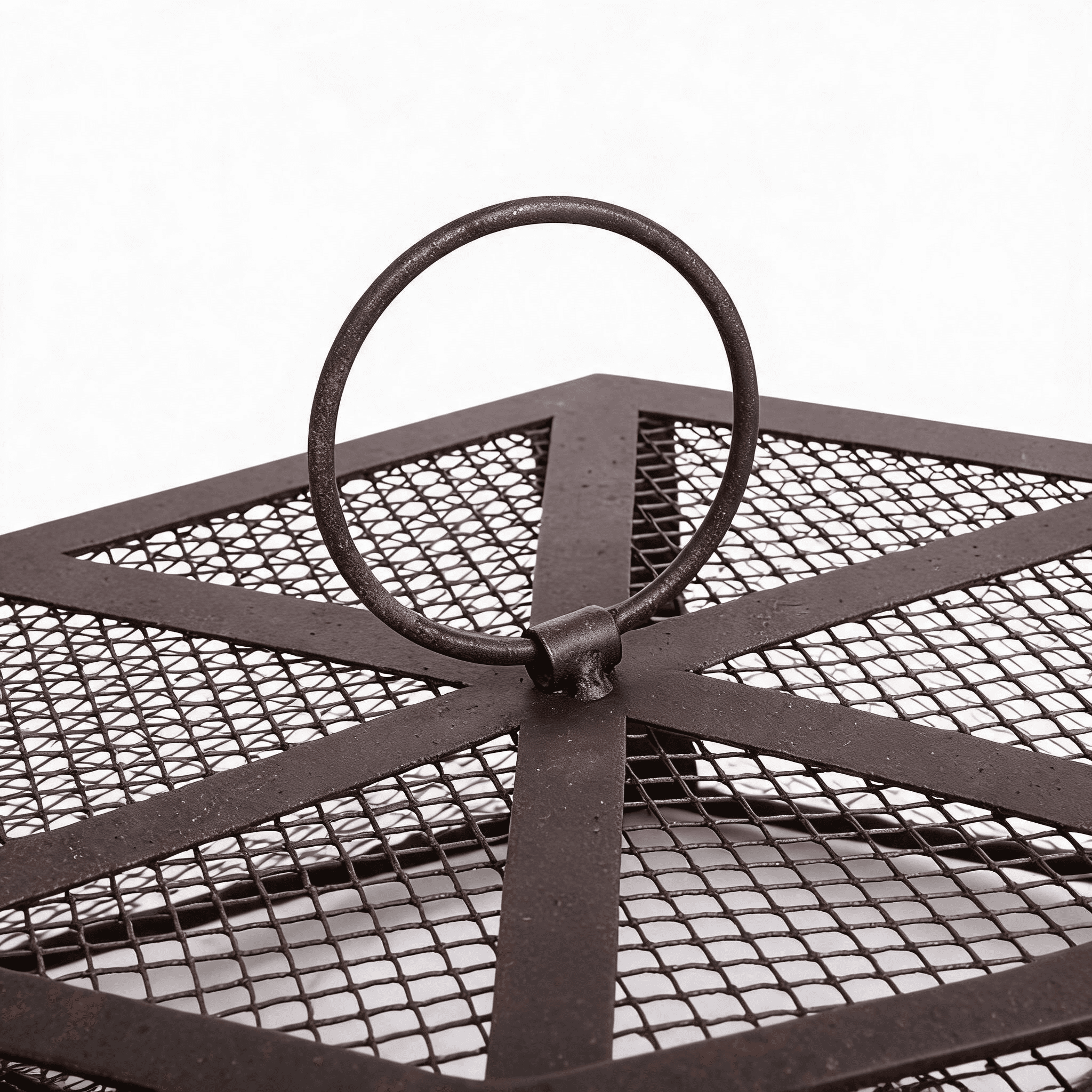 22" Hexagonal Shaped Iron Brazier Wood Burning Fire Pit Decoration for Backyard Poolside