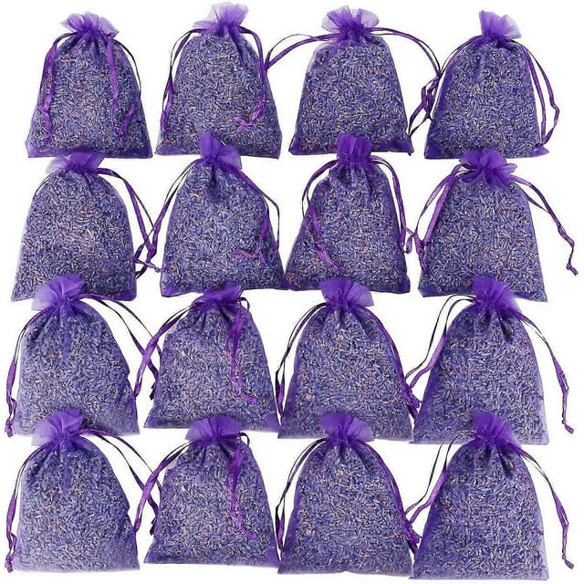 100% Natural Fragrant Lavender Filled Bags Insect And Moth Repellent 16pcs