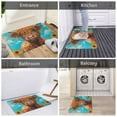 thumbnail image 5 of Vsdgher Cute Cow Sunflowers Art Flannel Anti-Slip Floor Mat Comfort Mat Outdoor Rug, Indoor Outdoor Rugs for Home, Office, Laundry 16''x24''in, 5 of 7