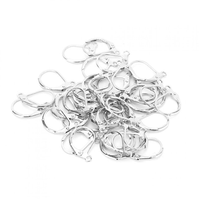 Clip para Pendientes Amonsee Accesorio Bricolaje Joyería Gancho Metal galvanoplastia 20 pares