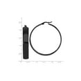 thumbnail image 4 of Gem & Harmony Stainless Steel Polished Black Plated Hoop Earrings (50mm) for Women, 4 of 5