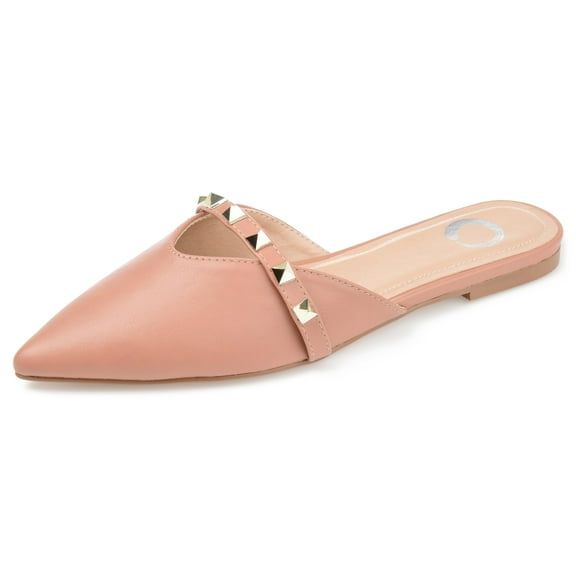 Journee Womens Dreah Slip On Pointed Toe Mules Flats