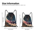 thumbnail image 2 of Xecao Abstract Peacock Painting Pattern Sports Drawstring Backpack - String Swim Gym Bag with Wet Proof Pocket for Women&Men-Medium, 2 of 6