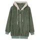 thumbnail image 3 of Chaqueta de mujer de moda Chaqueta cálida de gran tamaño con cómodo forro de invierno y otoño Verde jinwen Abrigo de invierno, 3 of 8
