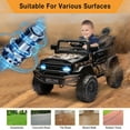 thumbnail image 6 of Historyli Powered Ride-Ons, 12V Ride On Truck,Electric Car with Parent Remote Control,Spring Suspension,LED Lights,for Ages 3-8Y,Black, 6 of 7