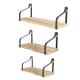 thumbnail image 4 of 3 piezas de estantes flotantes duraderos montados en la pared Estantes de madera rústica Estantes de pared flotantes exquisitos para el hogar Tienda Oficina, 4 of 10