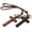 Wooden Cross/2Pcs, variant on Leather Necklace for Men Double Circle Rings Leather Rope Pendant Necklace Punk Leather Chain Disc Ring Necklace Vintage Jewelry Gift