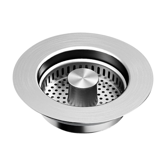 Oferta por tiempo limitado!Colador de fregadero de cocina (3 en 1), tapón de fregadero de acero inoxidable 304, colador de fregadero antiobstrucción para cocina estándar de EE. UU. de 3-1/2 pulgadas