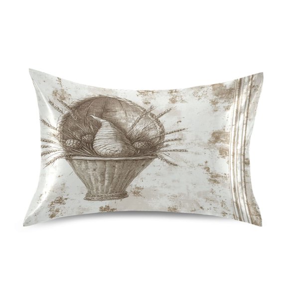 Decorative Pattern Design Satin Pillowcase 20''x26'' Double-Sided Print Soft Wrinkle Resistant