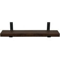 thumbnail image 3 of CONSDAN Floating Shelves, USA Grown Solid Oak Hardwood, Wall Shelves for Bedroom, Bathroom, Living Room, Kitchen, Dark Walnut, 3 of 6