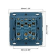 thumbnail image 2 of Light Switch Wall Panel Push Button 3 Gang 2 Way White 250V 10A 86mmx86mm, 2 of 5