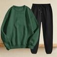thumbnail image 2 of FAIWAD Womens Sweatsuit 2 Piece Set Crewneck Long Sleeve Pullover Sweatshirt and Solid Color Jogger Sweatpants 2Pcs, 2 of 6
