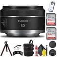 thumbnail image 1 of Canon Objectif RF 50mm f/1.8 STM + (2) Carte SD 64 Go Accessoires (Ensemble), 1 of 5
