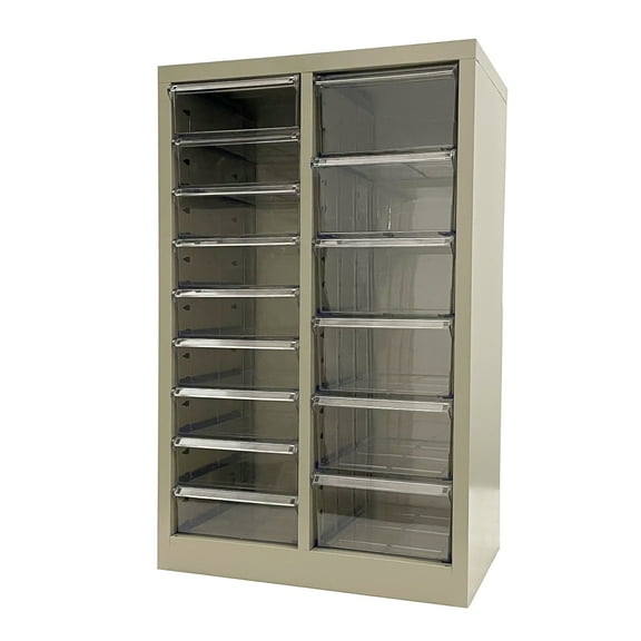 Steel Document Storage Cabinet Filing Office Drawer 15 Plastic Drawers