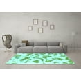 thumbnail image 3 of Ahgly Company Indoor Rectangle Abstract Turquoise Blue Modern Area Rugs, 3' x 5', 3 of 4