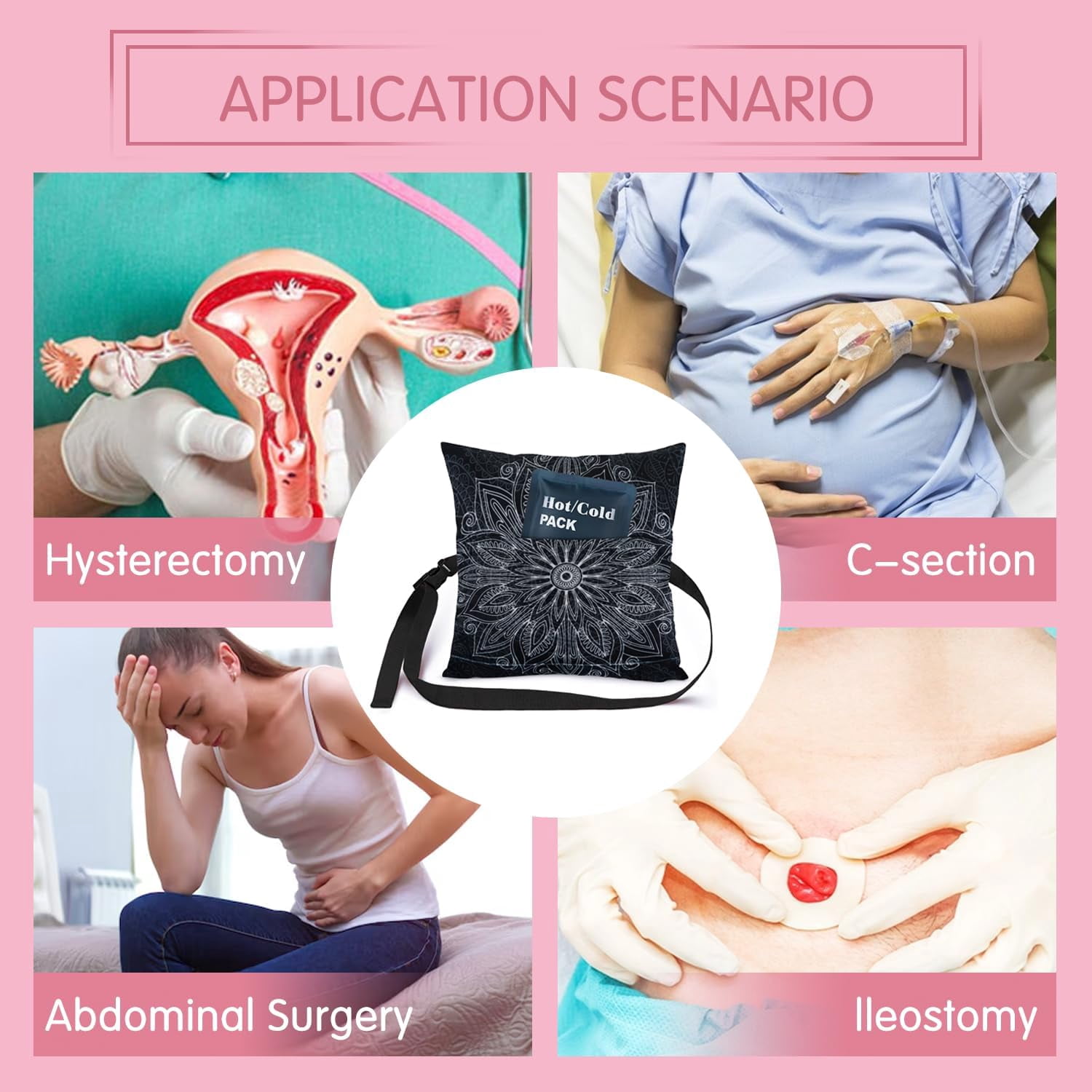 Hysterectomy Pillow C Section Recovery Surgery for Women Mastectomy Pillows Post Tummy Pillow Cushion After Abdominal Surgery Gifts Hysterectomy Recovery Must Haves Insertable Ice Pack