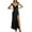 Black, variant on Siilsaa Gala Dresses for Women Formal Women's Vintage V Neck Irregular Hem Lace A Line Chiffon Dresses ,XL